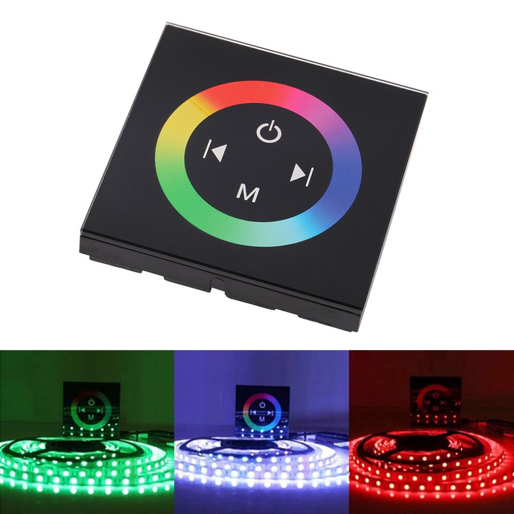 TM08 RGB Led Strip Glass Panel Controller Wall-mounted Touch RGB Controller DC 12V-24V Magic Home Lighting Led Lamp Controller