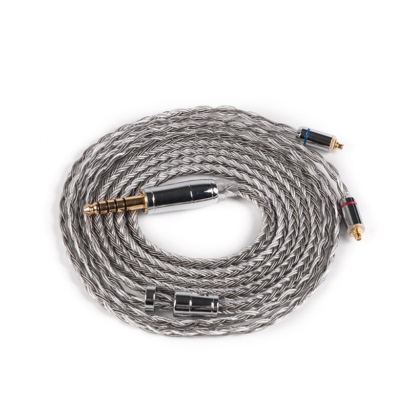 Kbear 16- aderige verzilverde kabel 2- pins/tfz/qdc 2.5/3.5/4.4 mm hoofdtelefoonkabel voor  zs10 pro zst  c12 c10 blon bl -03 v90 ba5: Mmcx 4.4