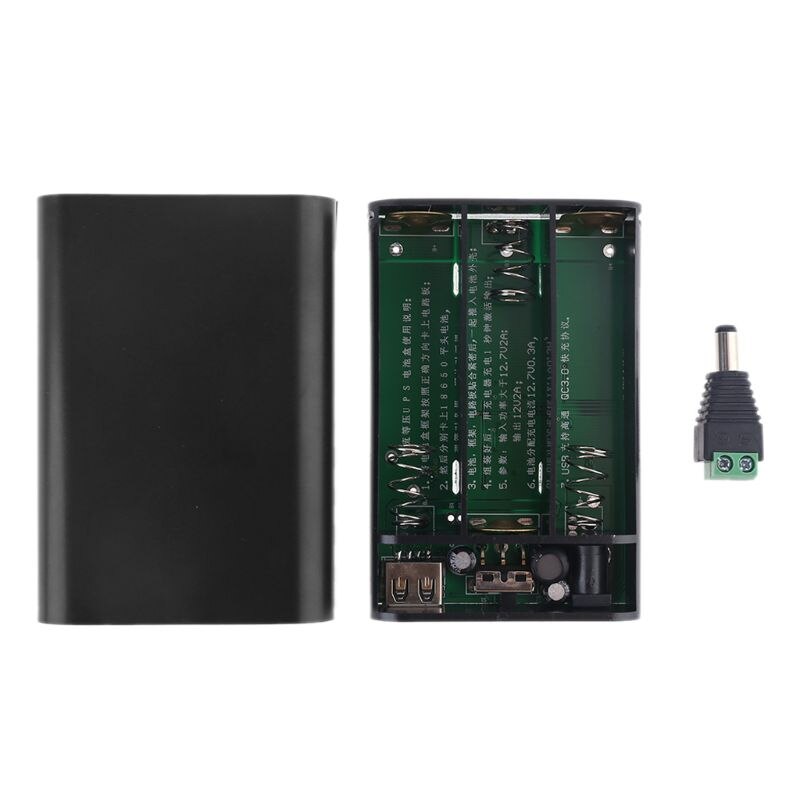 Universele Qc 3.0 Usb Dc 12V Output 6X18650 Batterijen Diy Power Bank Doos Snelle Oplader Voor Gsm wifi Router Led Licht