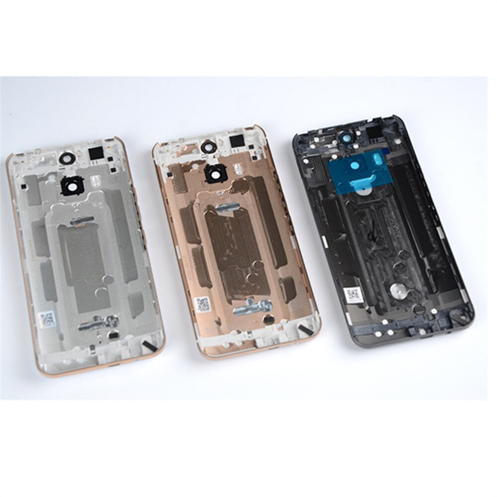 4 in 1 originele metalen achterklep voor htc one  m9 batterijklepje aan de achterkant met bovenklep + sim-lade + sd-tf-lade + zijknoppen