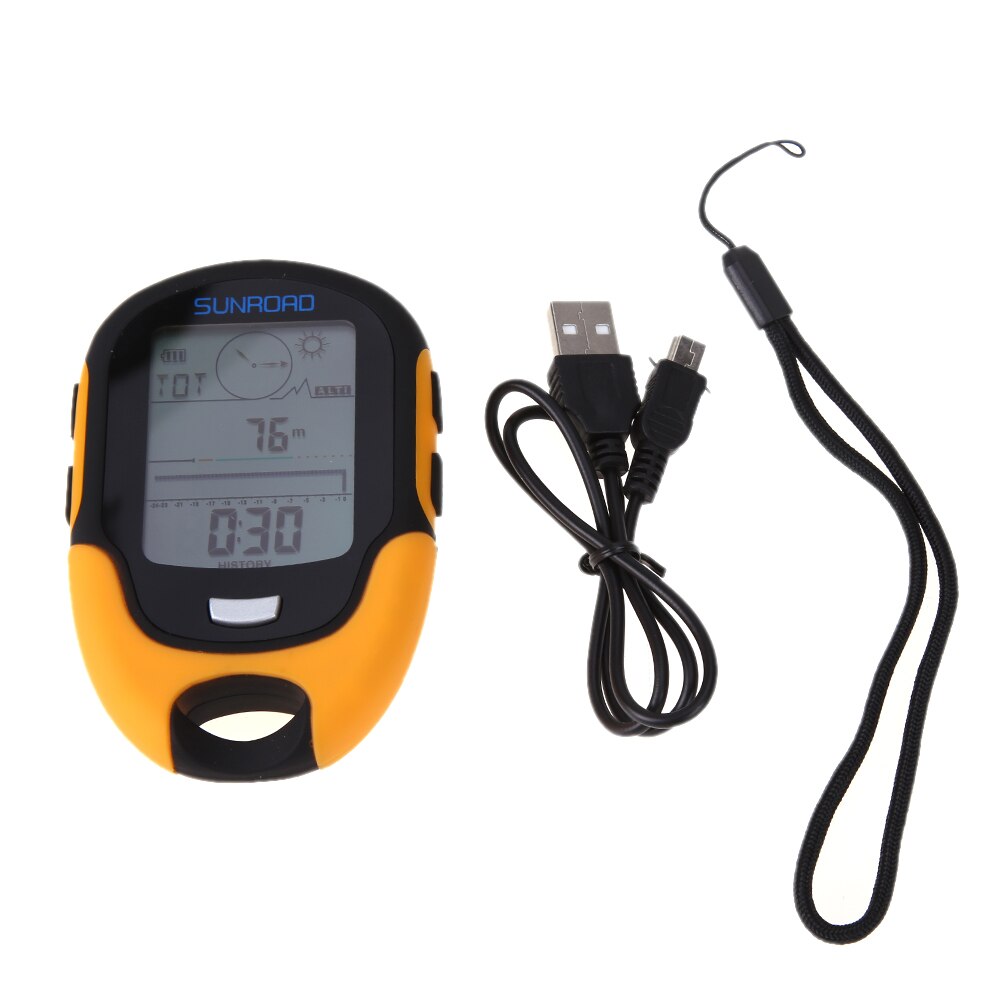 FR500 Handheld GPS Navigation Tracker Locator Tracker Receiver Portable Handheld Digital Altimeter Barometer Compass Navigation