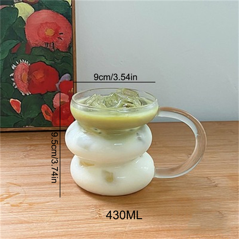 Taza de cristal Ins creativa, vaso resistente al calor, té transparente, jugo, leche, café, vasos de agua para el hogar, vasos de cóctel y cerveza