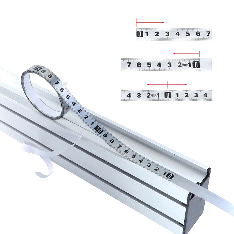 13 mm Edelstahl-Klebelineal, 1–10 Meter, Kohlenstoffstahlband vorwärts/rückwärts/mittlere Metallskala für Holzbearbeitung, flaches Lineal