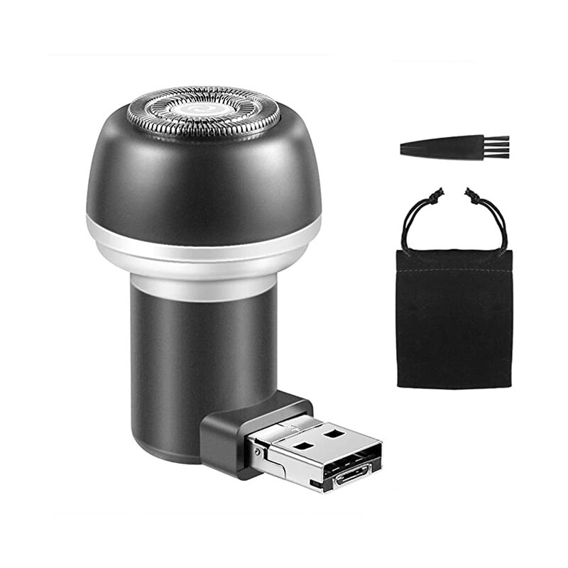 YMY Portable Magnetic Suction Phone Razor by USB Powered Electric Shaver Hair Remover Mini USB Gadgets: USB-Micro USB (Gray)