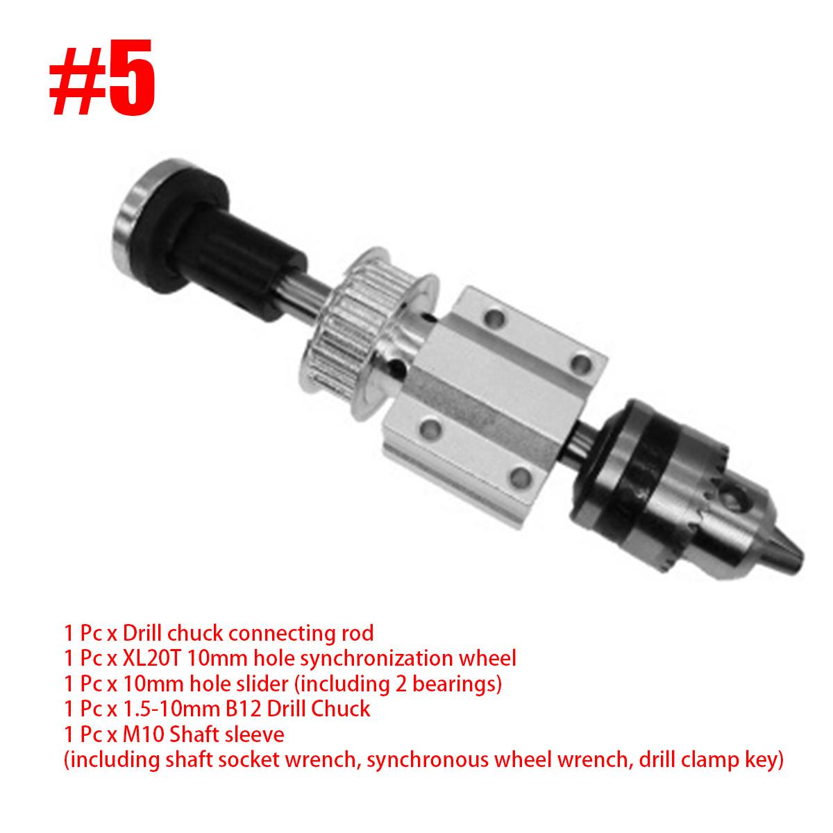 Jto/B10/B12/B16 Boorkop Set Geen Power Spindel Montage Kleine Draaibank Accessoires Trimmen Riem Diy voor Bench Boor/Tafelcirkelzaag: 5