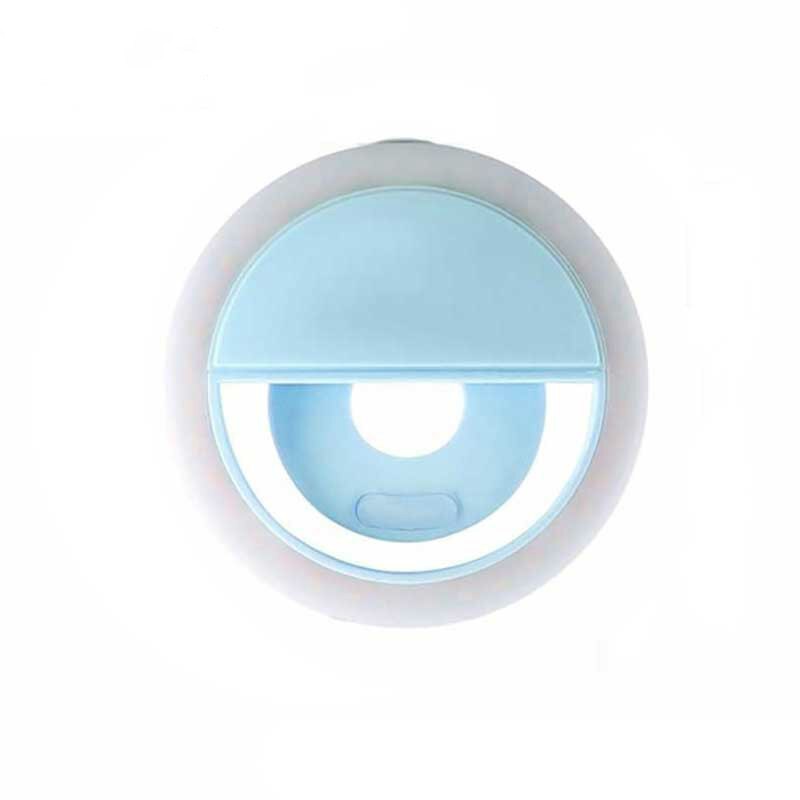 Selfie Licht Telefoon Led Ring Flash Lumiere Draagbare Led Mobiele Telefoon Licht Clip Lamp Voor Iphone Samsung Telefoon Selfie Len lamp: Blauw