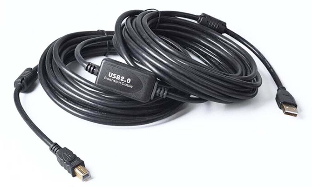 Hoge Snelheid 10M 12M 15M 20M 25M 30M Lange USB 2.0 Verlengkabel USB B Datakabel Printer Scanner met Signaal Versterker Kabel
