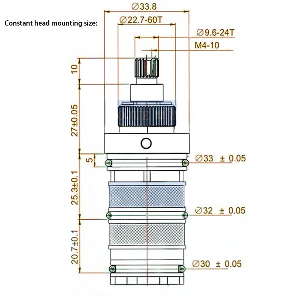 Messing Thermostatische Mengkraan Gate Temperatuurregeling Keramische Gate Voor Zonneboiler Onderdelen Reparatie Kit Kraan Cartridges