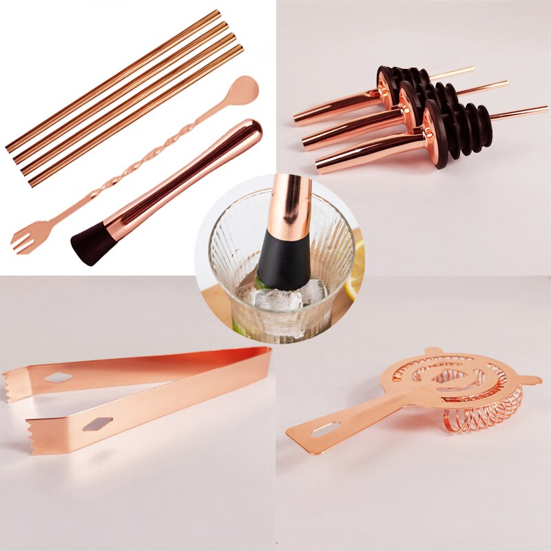 3-12 sztuk Boston Shakers Rose Shaker do koktajli ze stali nierdzewnej mikser wina 550ml 800/600ML zestaw barmański akcesoria barowe Dropshipping