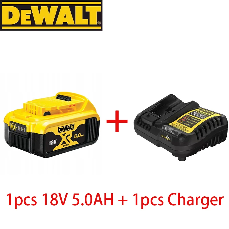 DEWALT original 18V, 5.0AH, DCB115, DCB118 chargeur de batterie, charge rapide, batterie au lithium, batterie d'outil: Beige