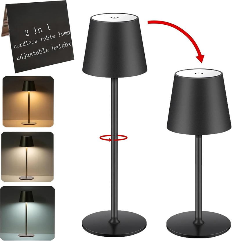 RGB-Akku-Tischlampe, RGB-Tischlampe mit wiederaufladbarem Akku und Touch-Steuerung, dimmbare Tischlampe für Nachttischlampen im Schlafzimmer