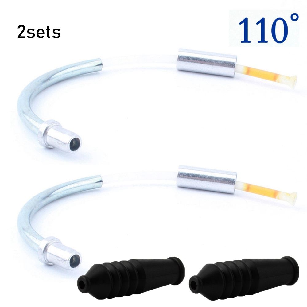 2sets MTB Mountain Bike V Brake Noodles Cable Guide Bend Tube Pipe Sleeves Protector Hose Brake Noodle and Boot Set Bicycle Part: Pink