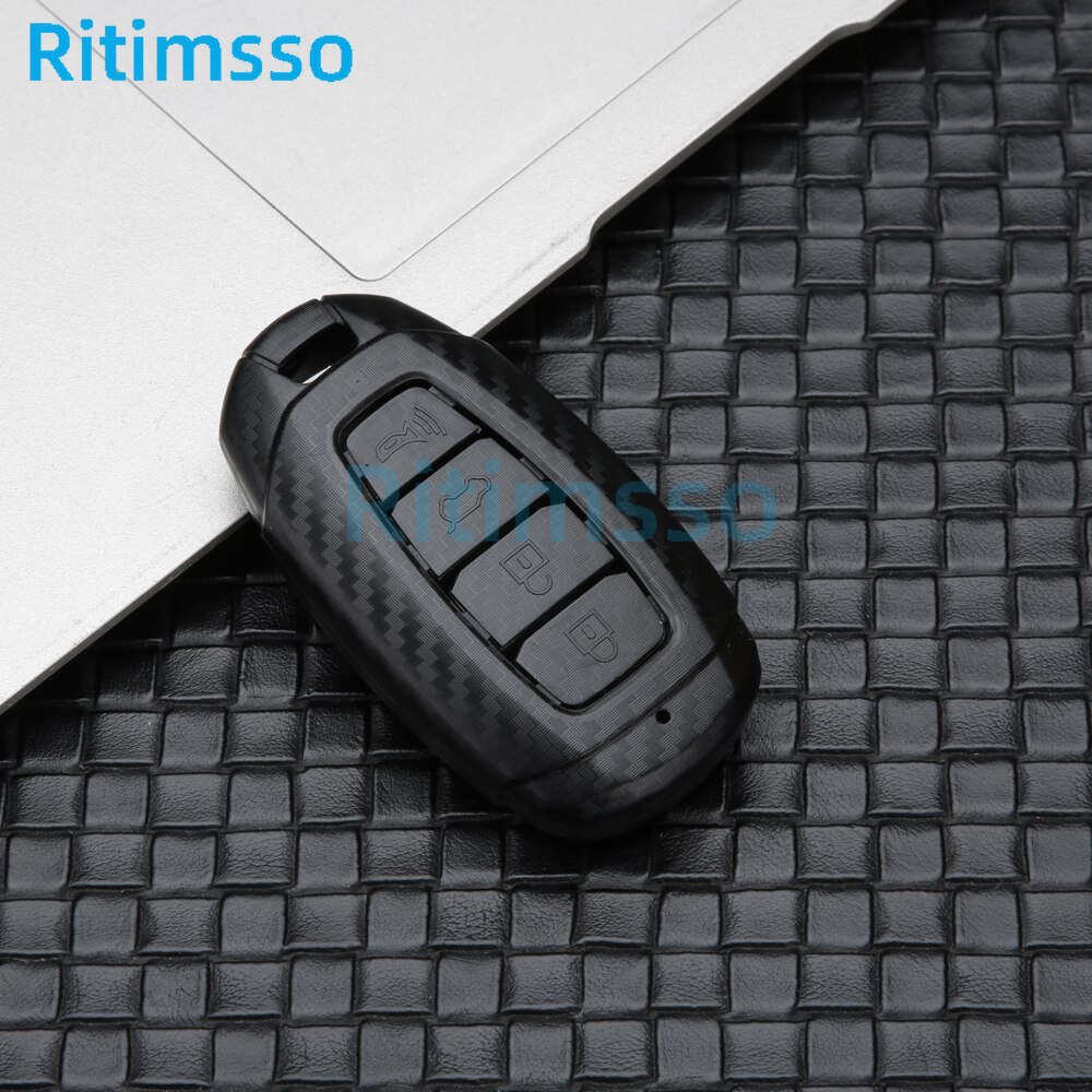Kolfiber abs bilnyckelfodral nyckelskydd till hyundai  i30 ix35 kona encino solaris azera grandeur ig accent santa fe palisade