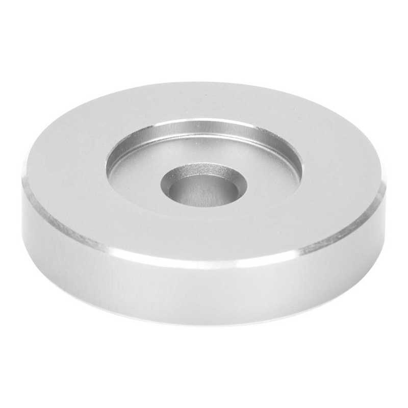 Adaptateur de platine pour enregistrement, 45 tr/min, grand trou, feuille de Conversion, vinyle noir, pince adaptateur pour la plupart des enregistrements à grands trous: Argent