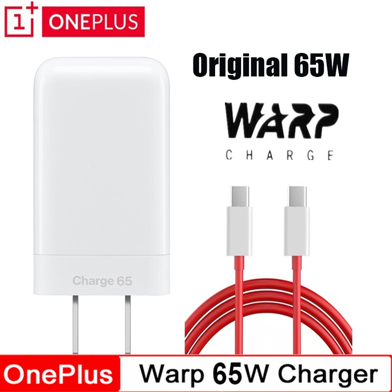 Ładowarka 65W do OnePlus 9 Pro 9R 8T 6A 1M USB-C do USB-C Dash/Warp Adapter do ładowania dla One Plus 8 Pro Nord 7T Pro 7 6T 1 + 6