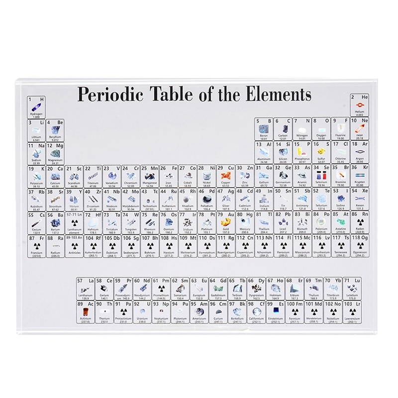1Pc Acrylic Chemical Elements Desk Display Periodic Table Decor Elements Framed for Students Teachers Art Craft