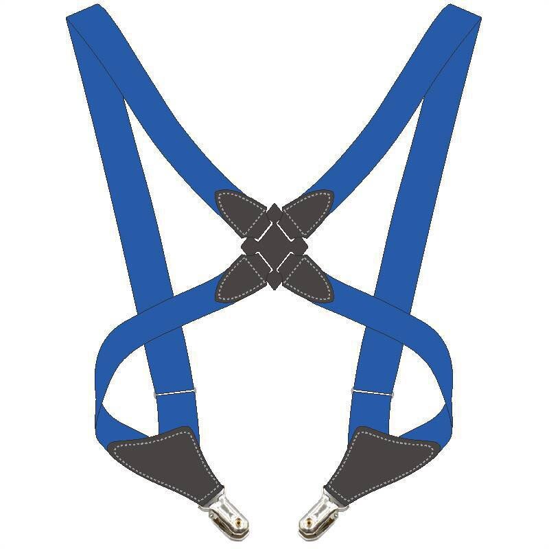 Vintage Holster-Style Elastic Side Clip Suspenders For Men Accessories Cross-Over Back Adult Braces Strap Suspenders 105x2.5cm: Royal blue