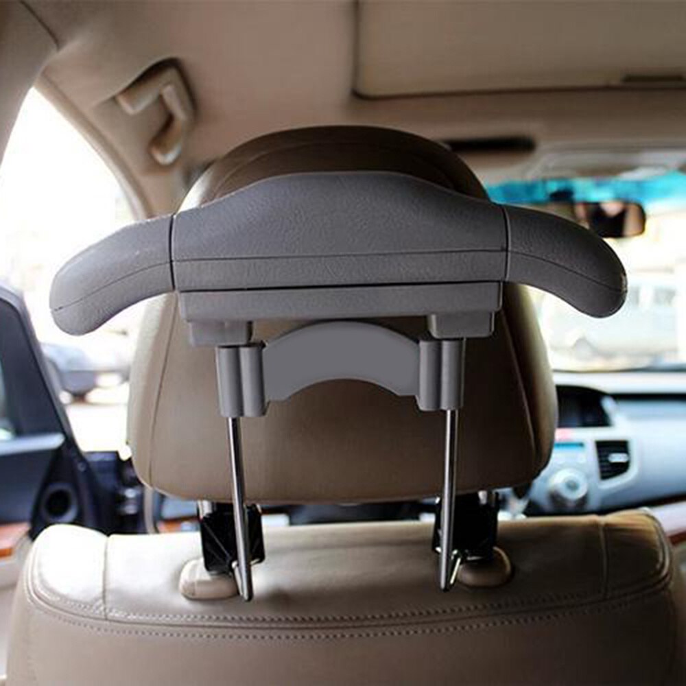 Auto Seat Hoofdsteun Hanger Kledingrek Mini Kleerhanger Voor Jas Suits Shirts (Beige)