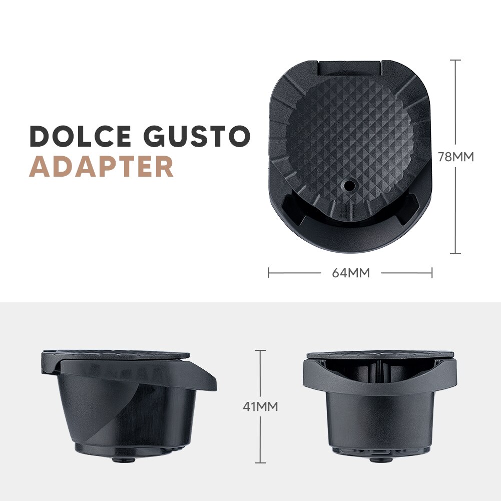 icafilas wiederverwendbarer Adapter für Dolce Gusto Piccolo xs Maker & für Nescafe Genio S Plus Nespresso Kaffeekapsel-Konvertierungshalter
