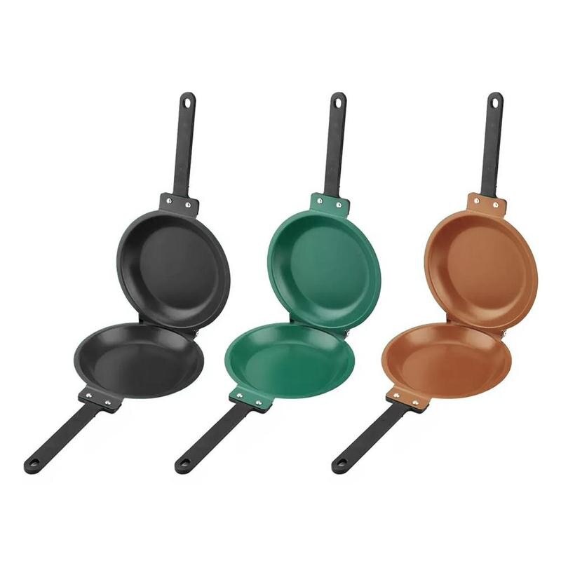 Dubbelzijdig Koekenpan Non-stick Keramische Coating Flip Koekenpan Gebakken Ei Omelet Pannenkoek Maker Huishoudelijke Keuken Kookgerei