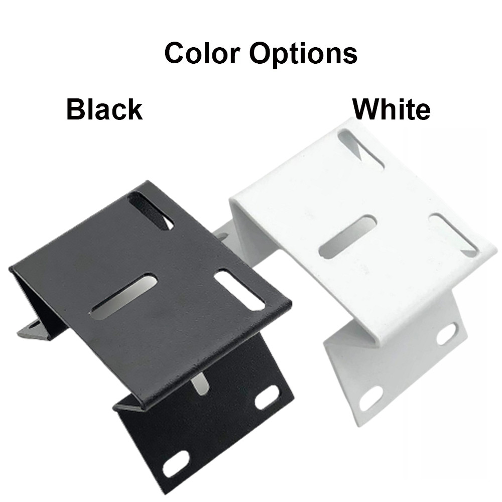 Staffa di montaggio telecamera CCTV bianca/nera staffa angolare a parete esterna in metallo a 90 gradi supporto per videocamera di sicurezza per videosorveglianza