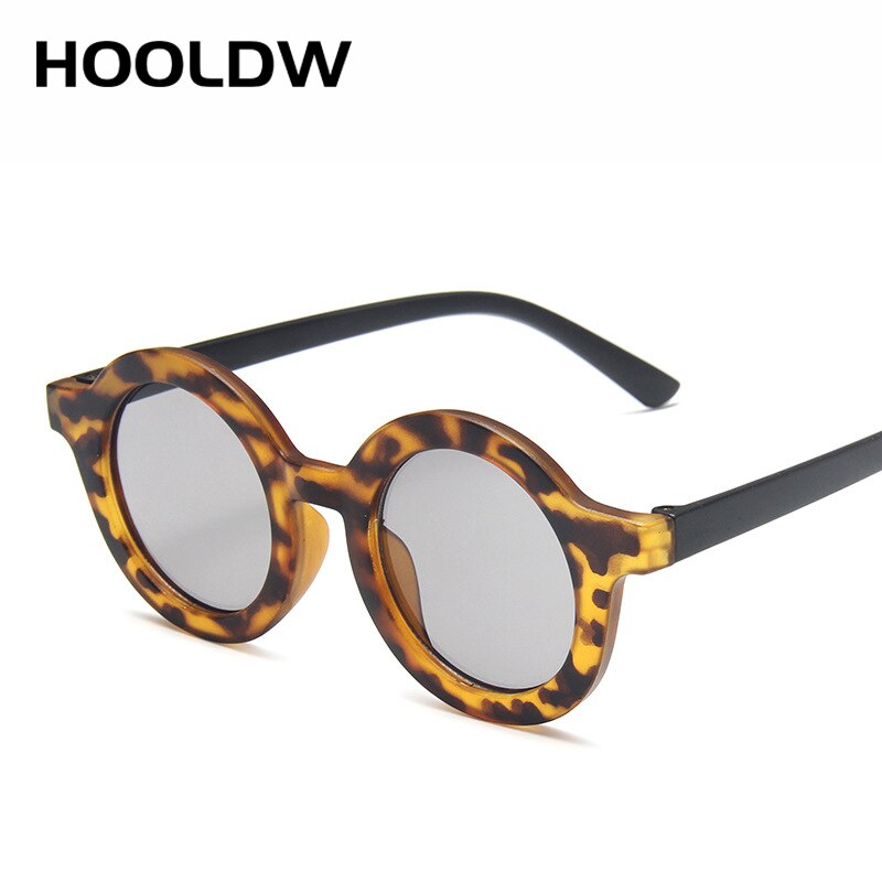 Hooldw runde børn solbriller dejlige børn solbriller dreng piger udendørs rejser beskyttelsesbriller solbriller  uv400 oculos de sol: Leopard