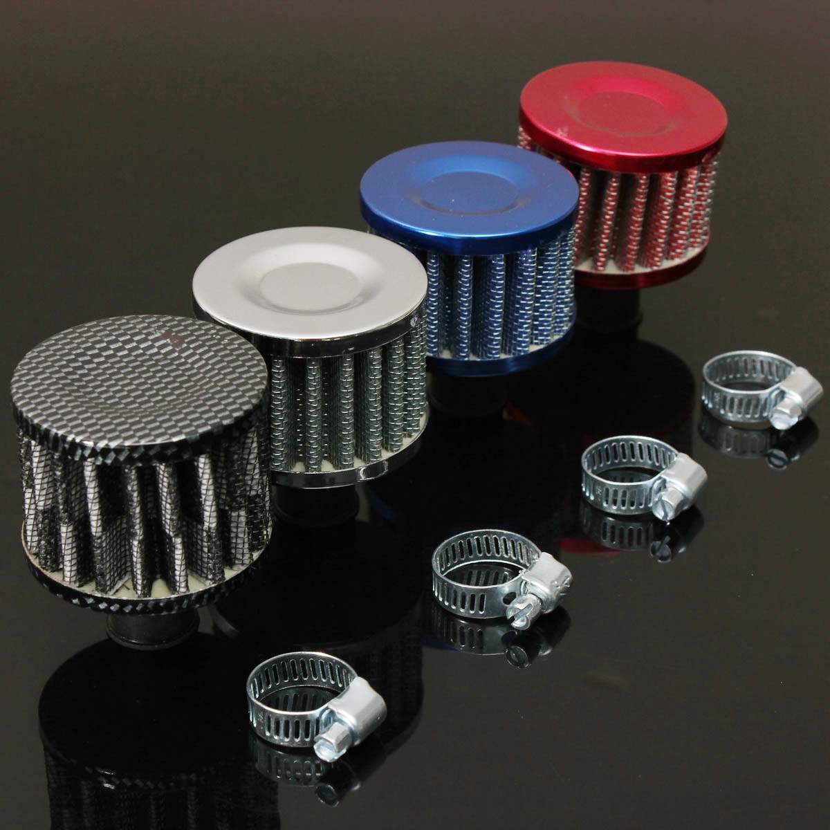 Universal 12mm holdbar motorolie koldluftindtag filter kit krumtaphus ventilationsdæksel udluftning