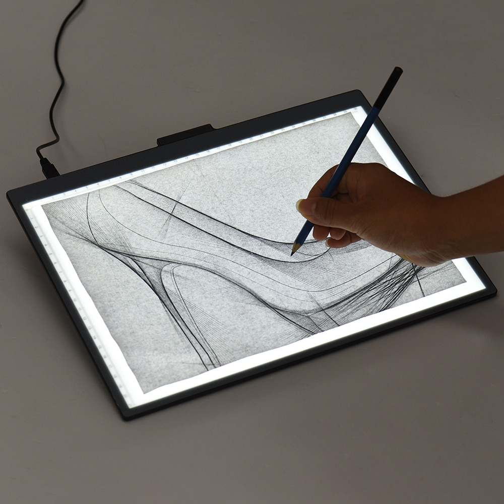 LED Art craft A4 Kopie Tablet Lichtbak Tracing Light Kopie boord 10 Niveau Wrtiting Tablet Tekentafel Pad Dimmen aangedreven