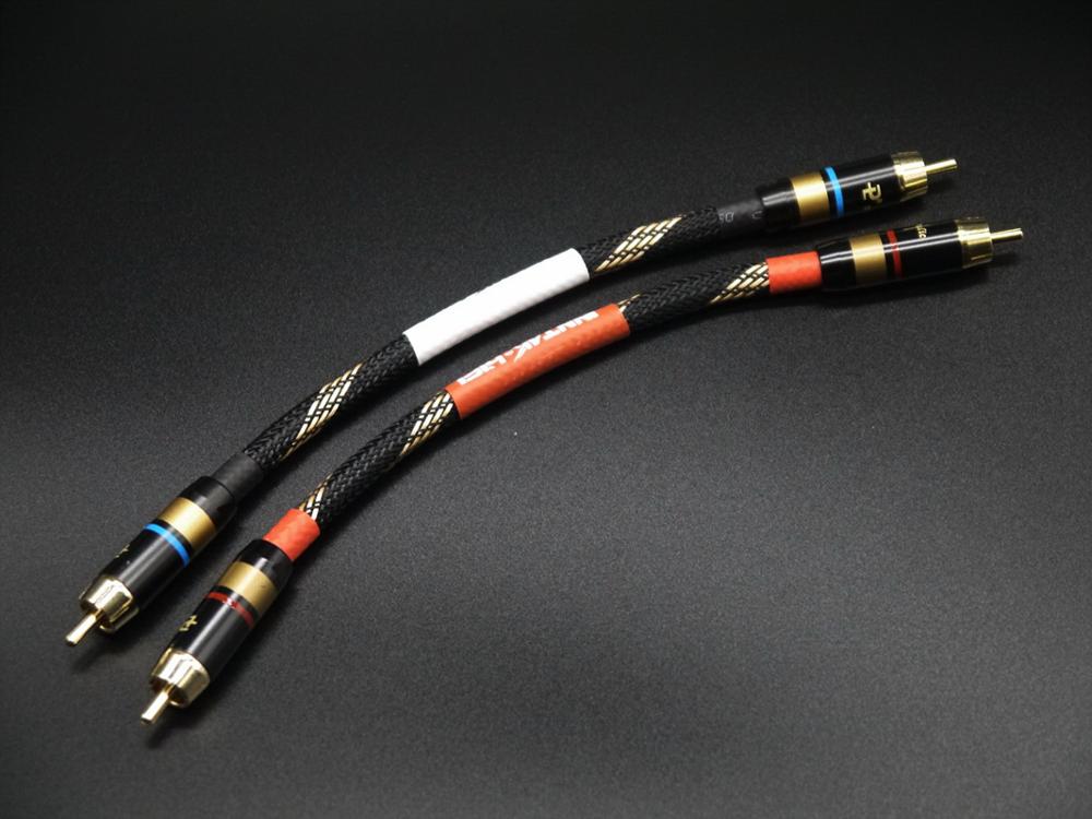 2Pcs/Pair 4N-OFC Audio Grade RCA Cable Male RCA to RCA HIFI Audio Cable For Amplifier DAC TV / 0.2M- 5M NO1013