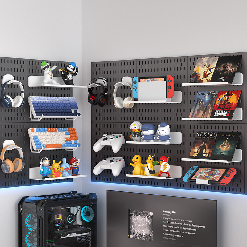 Pegboard-accessoires Organizer Kit Hangende pegboard-panelen Veelzijdige pegboard-kit Plankopslaghaken VOOR oplossingen Wandopslag