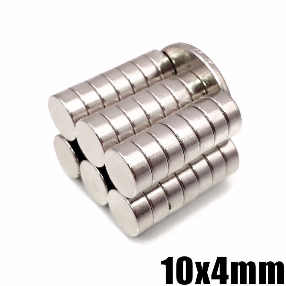 10/20/50/100Pcs 10x4 Neodymium Magneet 10mm x 4mm N35 NdFeB ronde Super Krachtige Sterke Permanente Magnetische imanes Disc 10*4