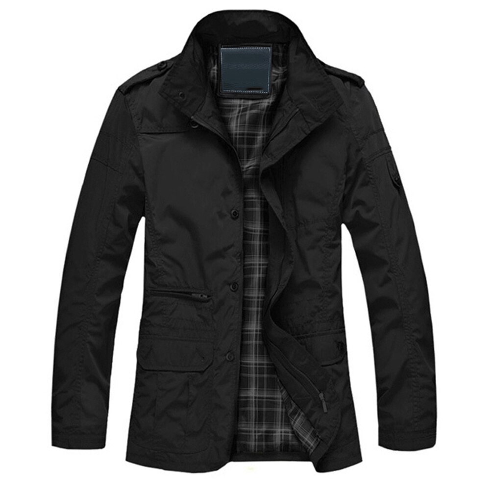 M -5xl herr lång trenchcoat för vår höst tunn vindjacka parka sommar tunn varsity khaki ytterkläder herrjacka casual baggy