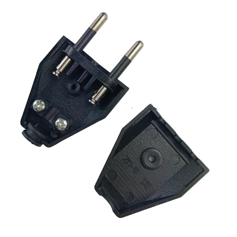 10pcs EU Europe European AC Electrical Power Male Plug Outlet Adaptor Adapter Assembly detachable Rewireable Extension Cord