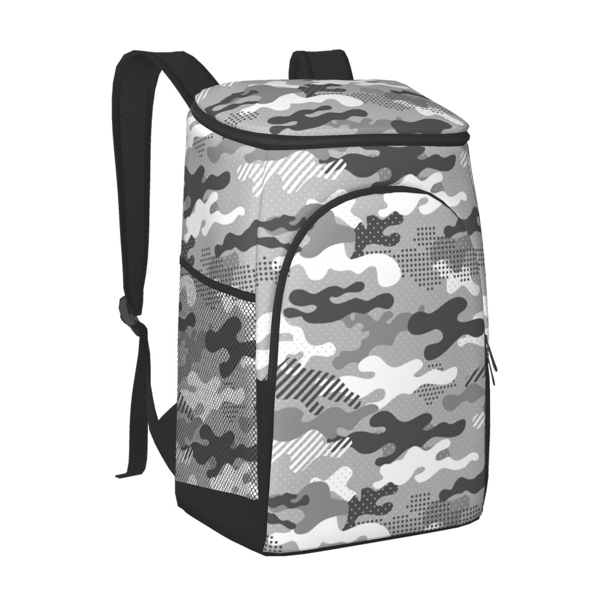 Camouflage 45 Cans Insulated Cooler Backpack Lunch Cooler Bag for Lunch Picnic Hiking Camping Beach Park Day Trips
