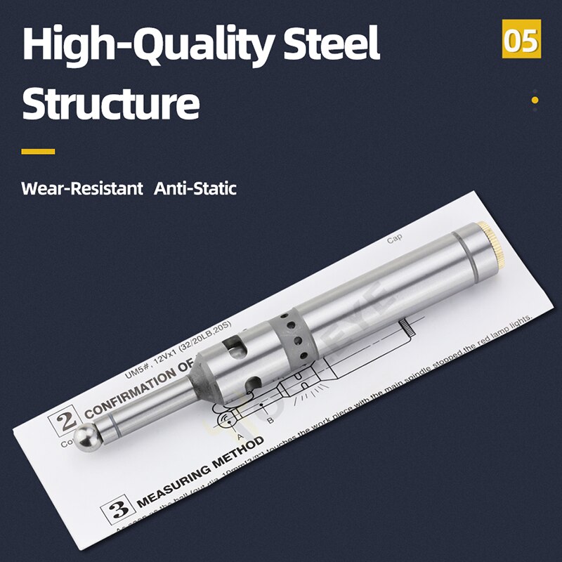 Photoelectric Optical Edge Finder LCD Warning Light Precision Electronic Instrument With Buzzing Sound Deep Hole Measuring Tools