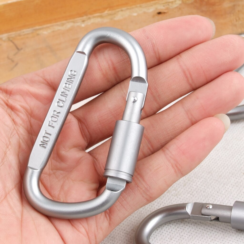 2Stck draussen Karabiner Schloss Haken Schnalle Hängen Vorhängeschloss Schlüssel Kette draussen Klettern Zubehör