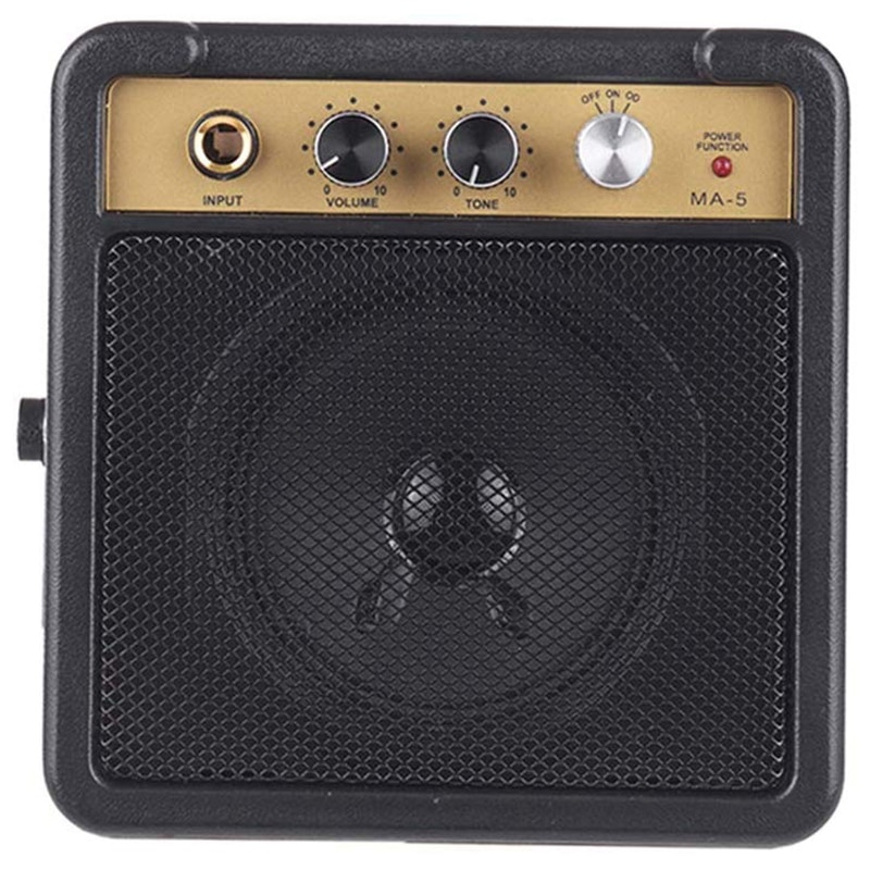 Electric Amplifier for Guitar Amp Speaker 5W with 6.35mm Input 1/4 Inch Headphone Output Supports Volume Tone Adjustment