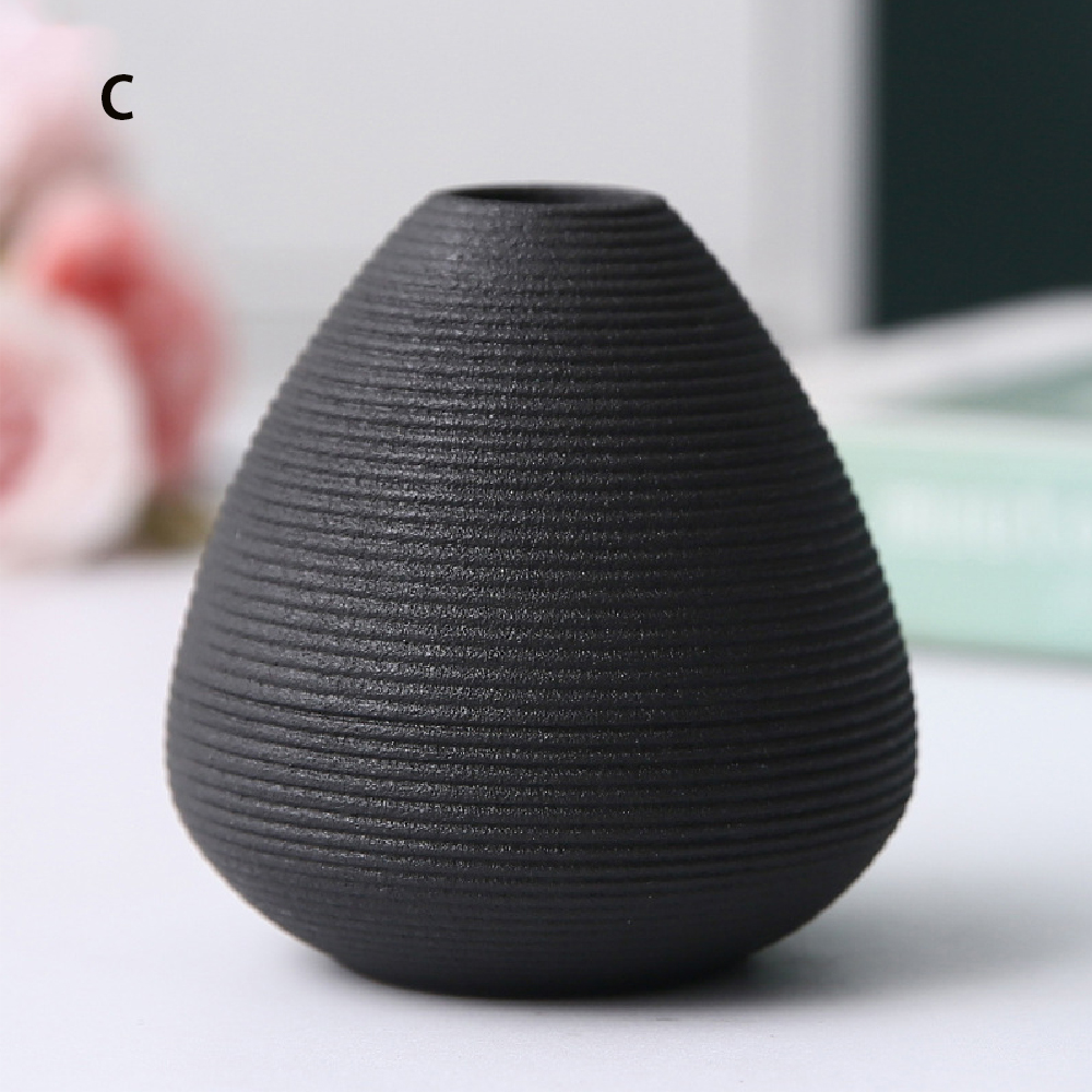 Malé keramické vázy, jednoduché bytové dekorácie, dekorácie do obývačky, kvetináče na suché kvety, ručné práce, hydroponické vázy: Červená