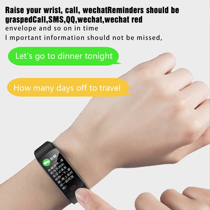 LIGE Smart Bracelet Heart Rate Blood Pressure Health Waterproof Smart Watch Bluetooth Watch Wristband Fitness Tracker