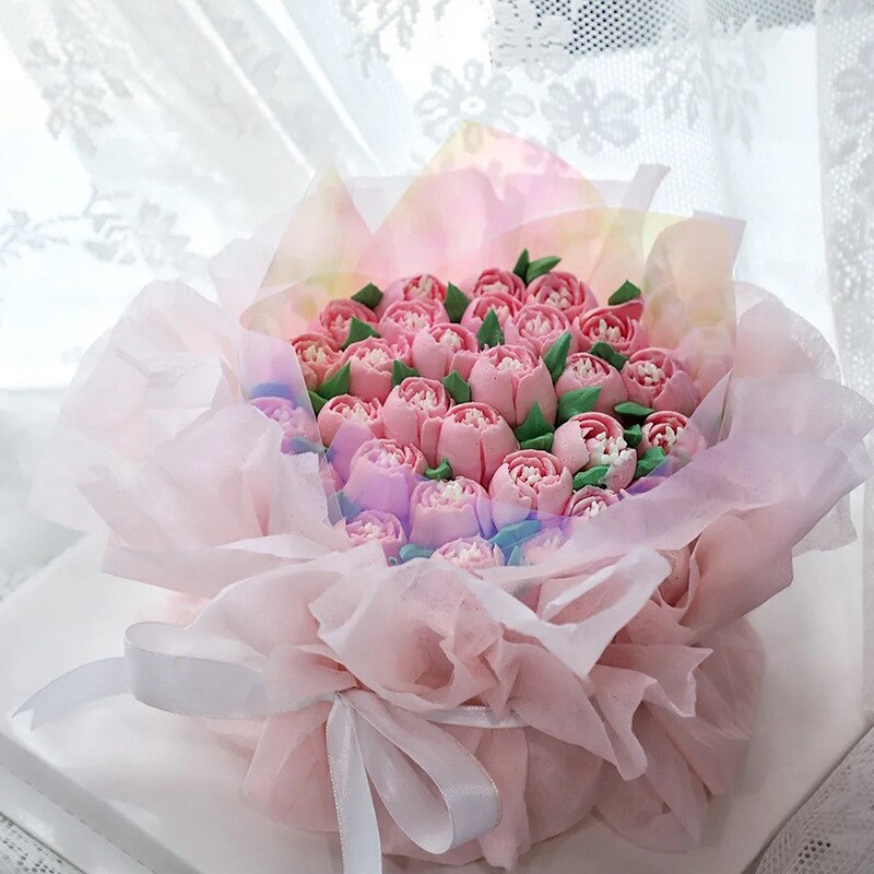 Boquillas rusas para glaseado de tulipán, boquillas de acero inoxidable para boquillas con de flores, crema bucal, boquillas para repostería, bolsa para cupcakes, 1 ud.