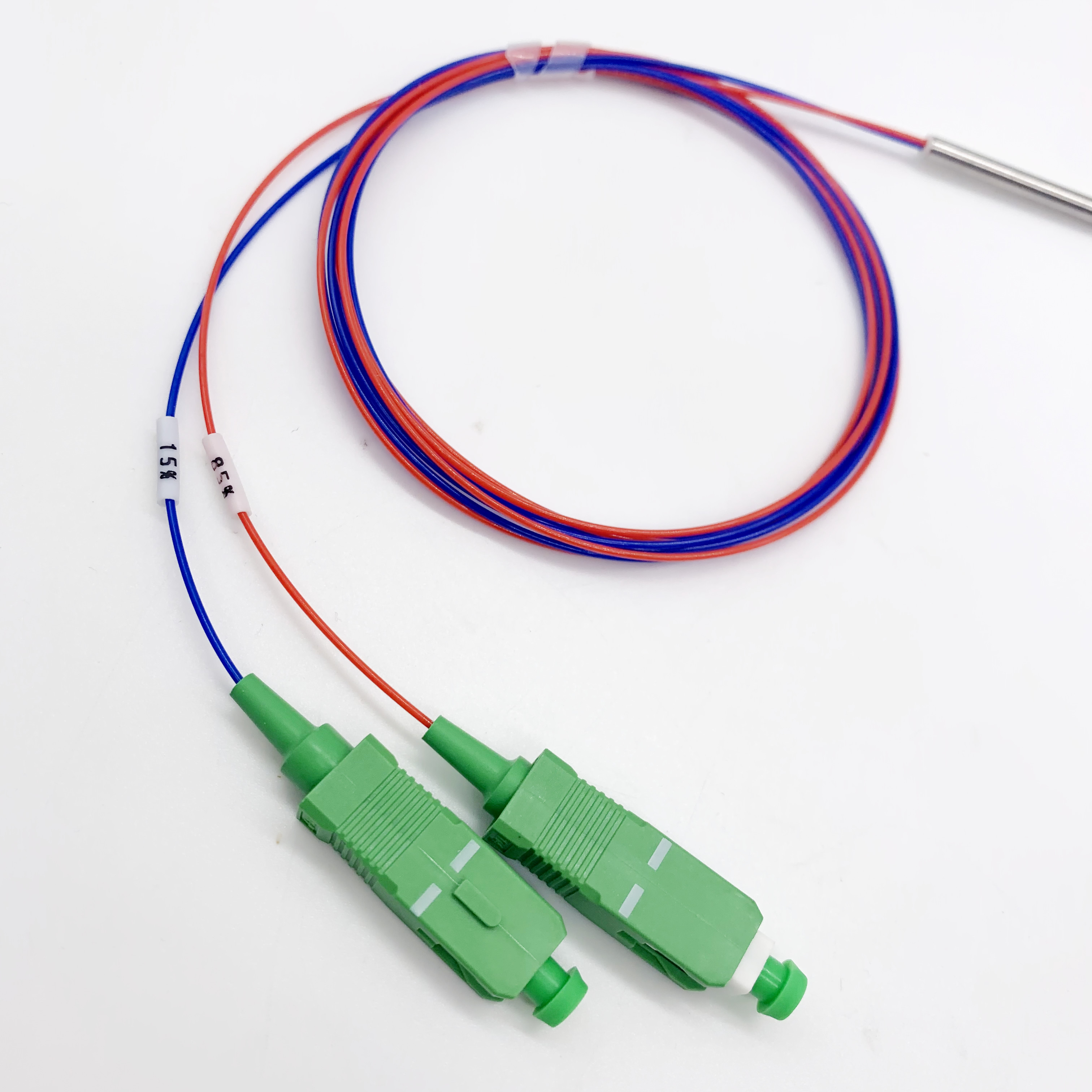 Divisor FBT de fibra óptica SC APC 1x2 0,9mm con conector acoplador desequilibrado 5/95 10/90 20/80 40/60, relación dividida opcional, 6 uds.