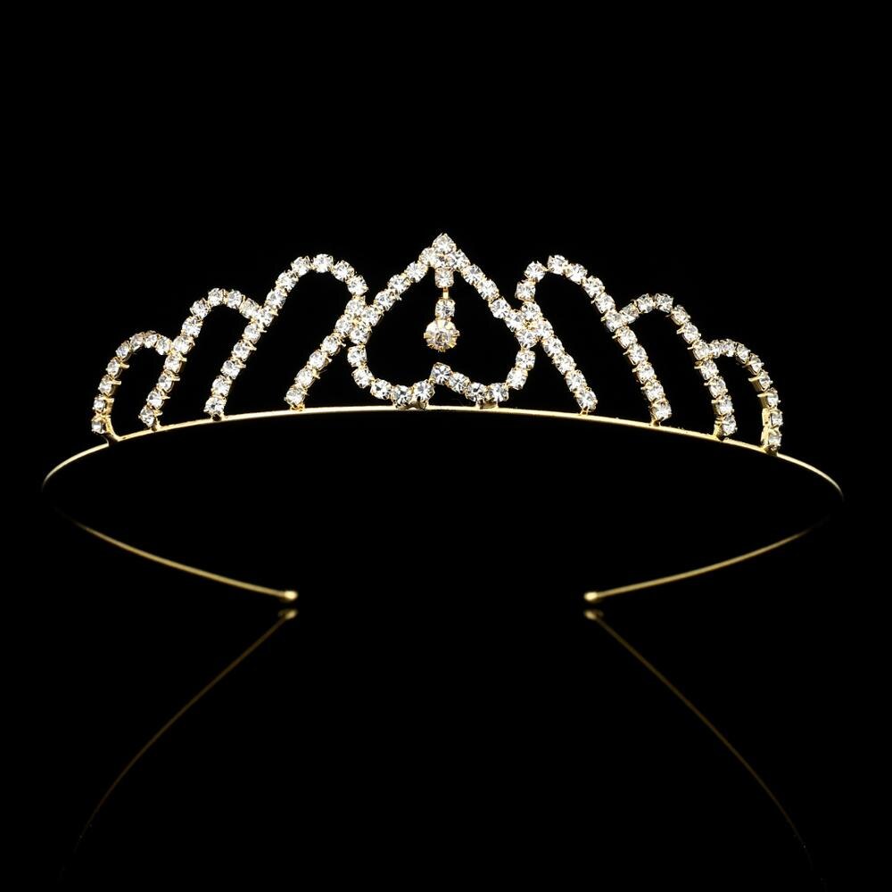 Europeu e americano nupcial coroa tiara princesa menina aniversário coroa senhoras faixa de cabelo strass acessórios para o cabelo: HG075