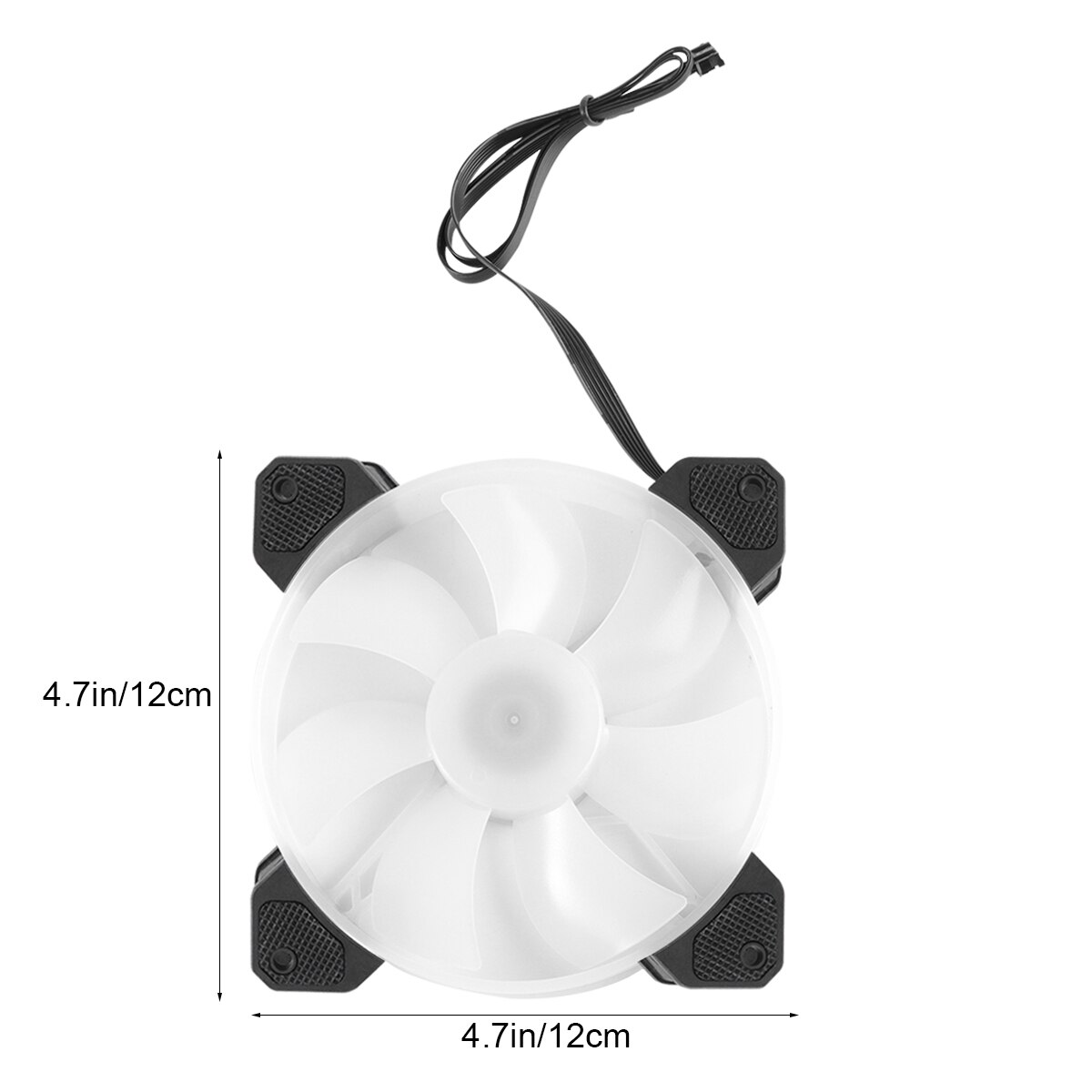 3 kpl säädettävä tietokoneen jäähdytystuuletin hiljainen 120mm rgb tuuletin pc kotelo tuulettimen jäähdytin rgb jäähdytin tuulettimet tietokoneen jäähdyttimeen ohjaimella: Default Title