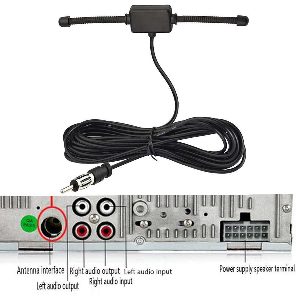 Antena de Radio Universal para parabrisas de coche AM FM, amplificador de señal, Radio oculta, Antena activa para camión, Antena estéreo de 12V B0H2