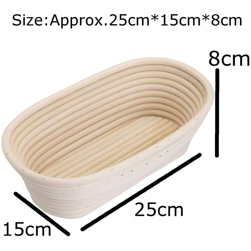 Ovale Brood Proofing Mand Met Wasbare Liner - Rotan Rijsmond