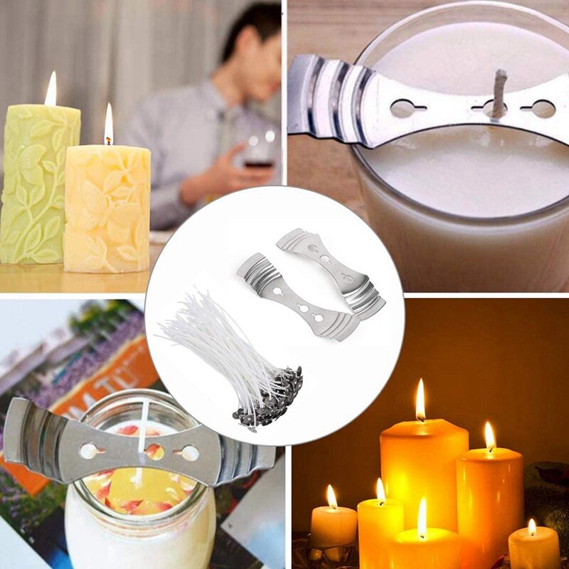 Candle Making Supplies Kit,DIY Candles Craft Tools with Candle Box,Candle Wicks,Wick Holder,Dots Wick Double Stickers