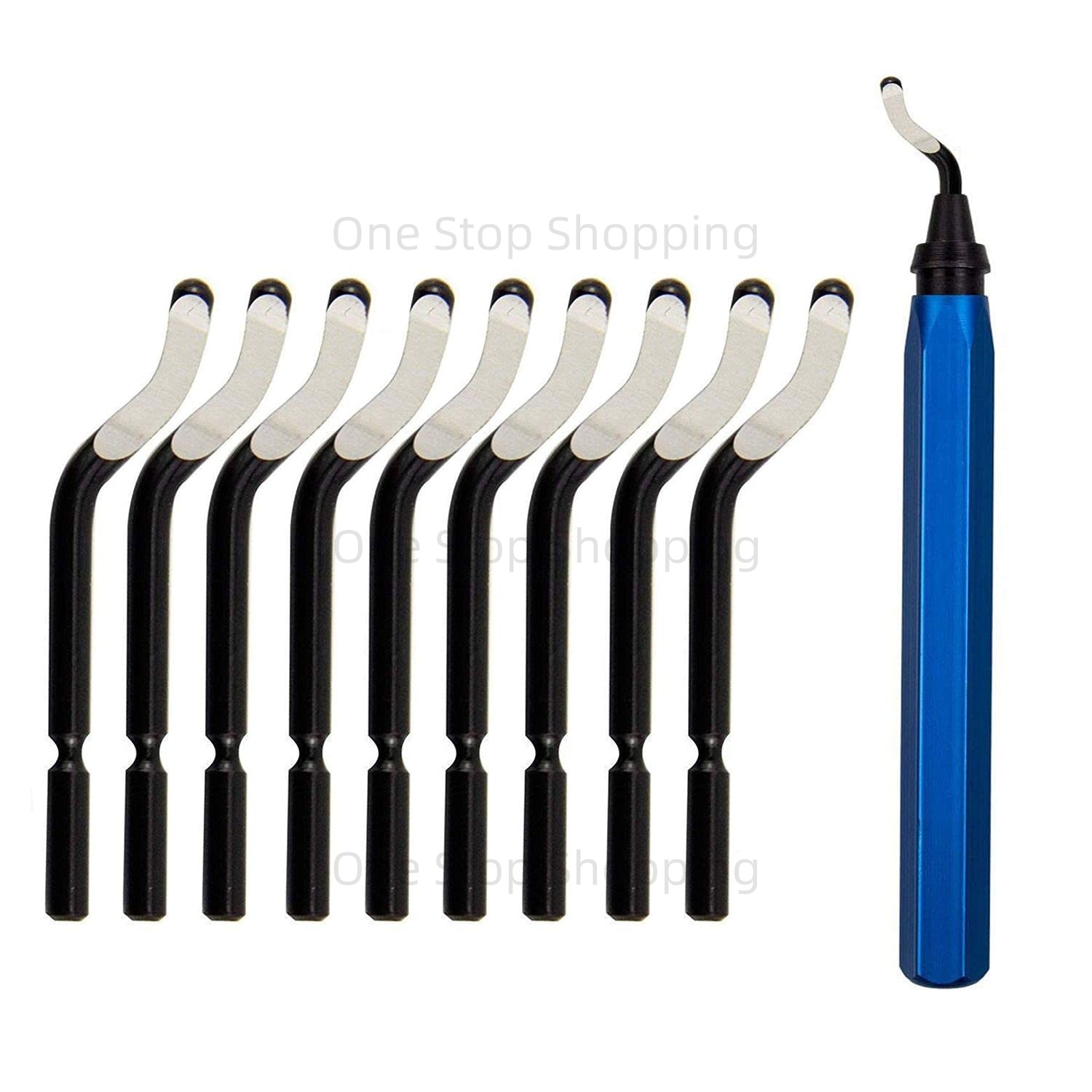 Entgratungswerkzeug RB1000 mit 10 Stück BS1010 HSS-Klingen Entgratungswerkzeug für Metall, Aluminium, Kupfer, Kunststoffrohr, 3D-Druck, Messing: Black