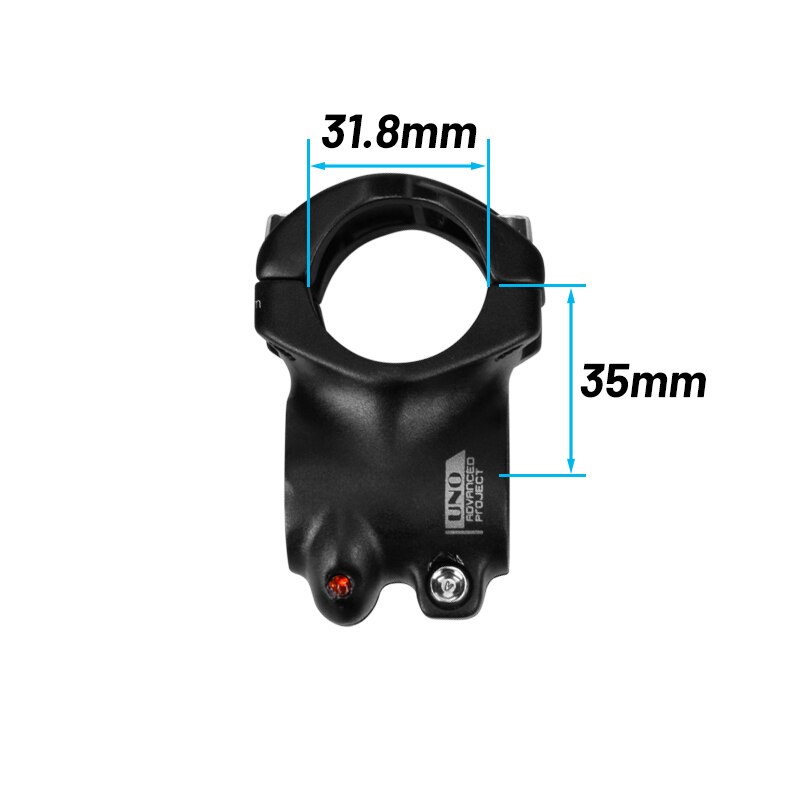 UNO Stem-vástago de aleación de 0 grados AM para bicicleta de montaña, vástago corto CNC mecanizado de 1-1/8 ", 31,8x35mm/45mm para bicicleta de carretera: 31.8X35mm 0 print