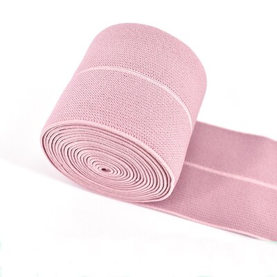 6cm fold elastikbånd løs bælte tilbehør til gummibånd kjole blonder trim syning kanter talje elastikbånd 1 meter: Lyserød