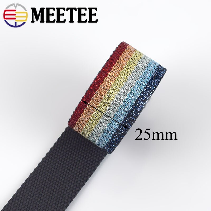 3 M 25 Mm Polyester Katoen Streep Jacquard Omboordsels Tapes Rugzak Tas Riem Riem Linten Diy Naaien Tape Biais accessoires